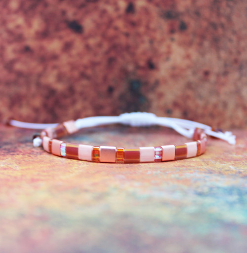 Náramek Miyuki- Apricot — foto 2