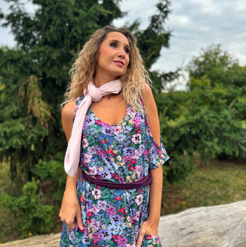 Letní pončo Světle růžové — foto 6