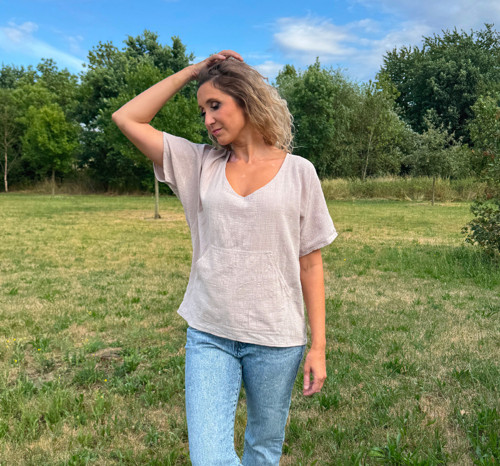 Tunika s klokankou béžová — foto 2