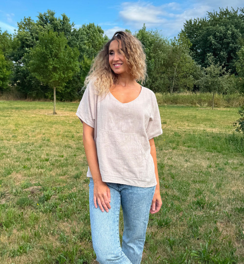 Tunika s klokankou béžová — foto 4