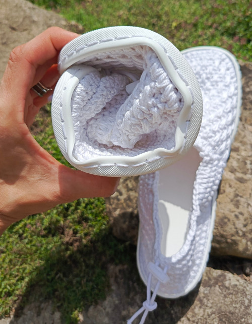 Háčkovaná barefoot elegance "sněhobílá" — foto 2