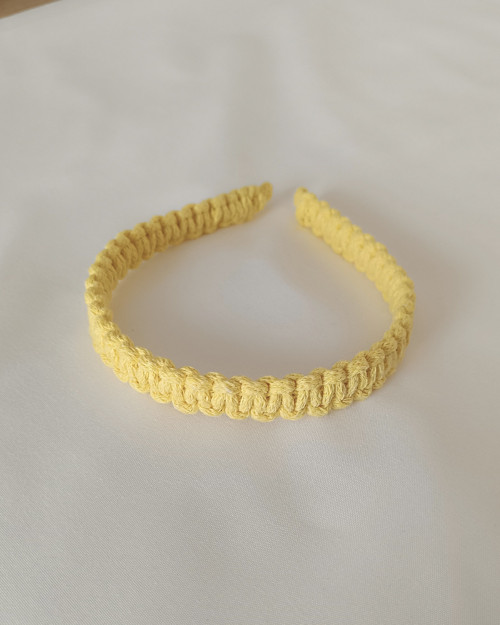 Macrame čelenka žlutá — foto 2