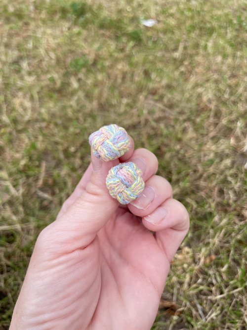 Macrame náušnice - pastelka — foto 2