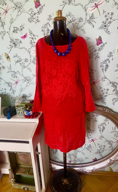 Šaty Carmen ve lnu — foto 3