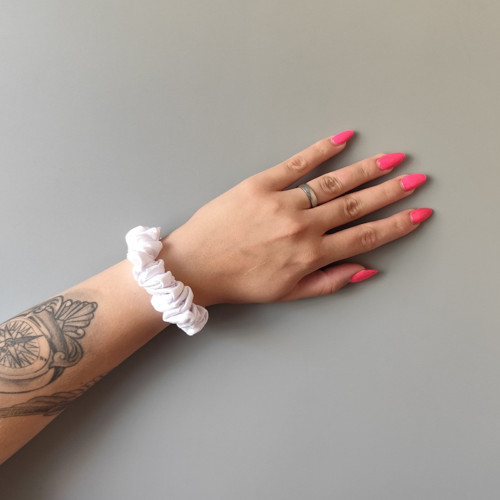 Scrunchie gumička bílá S — foto 2