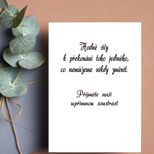 Upřímnou soustrast - kondolence s textem — foto 2