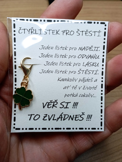 647 - Čtyřlístek pro štěstí (zelený) — foto 2