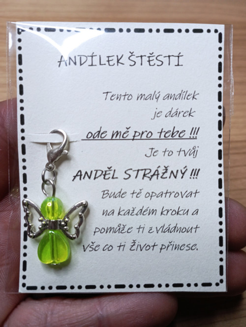 667 - Anděl strážný (svítivě zelenkavý) — foto 2