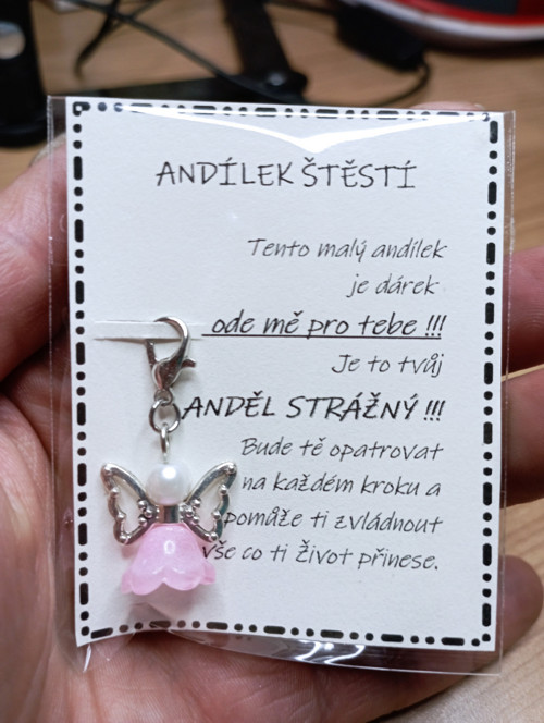 670 - Anděl strážný (růžový) — foto 3