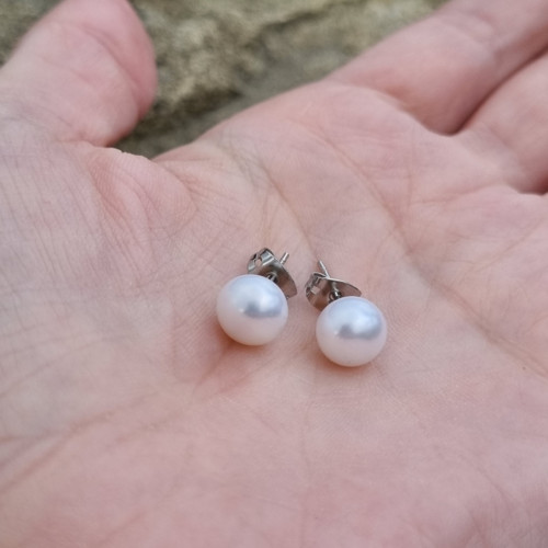 Perly bílé pecky - chirurgická ocel — foto 2