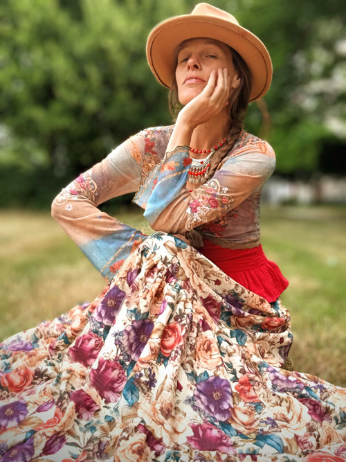 Maxi Sukně Vintage Květy — foto 2