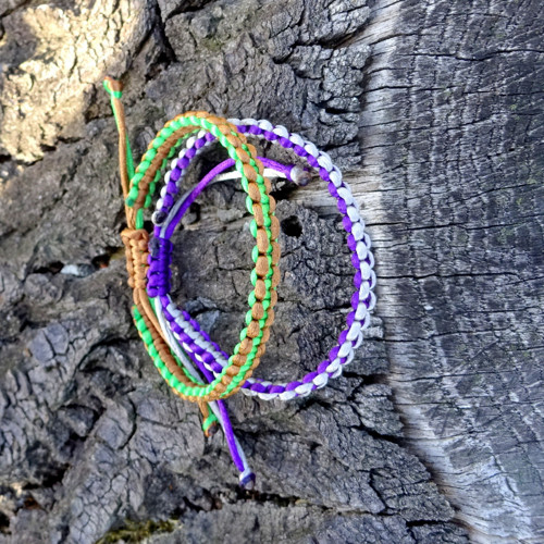 Náramek * macramé * DVĚ BARVY saténový — foto 3