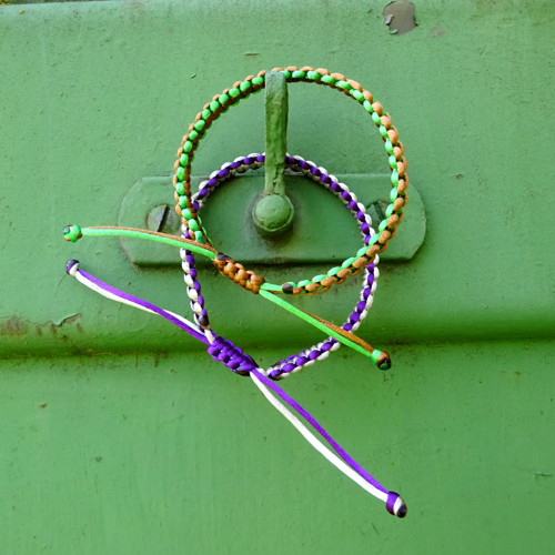 Náramek * macramé * DVĚ BARVY saténový — foto 6