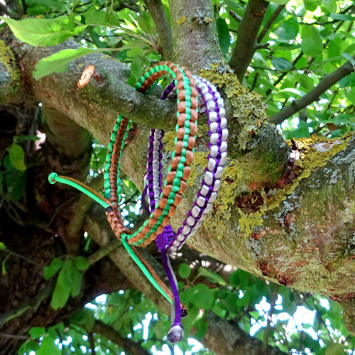 Náramek * macramé * DVĚ BARVY saténový — foto 5