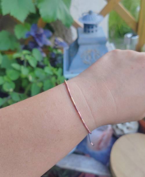 Náramek Pink koktejl miyuki — foto 3