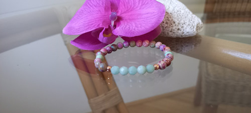 Imperial jasper purple s amazonitem — foto 2