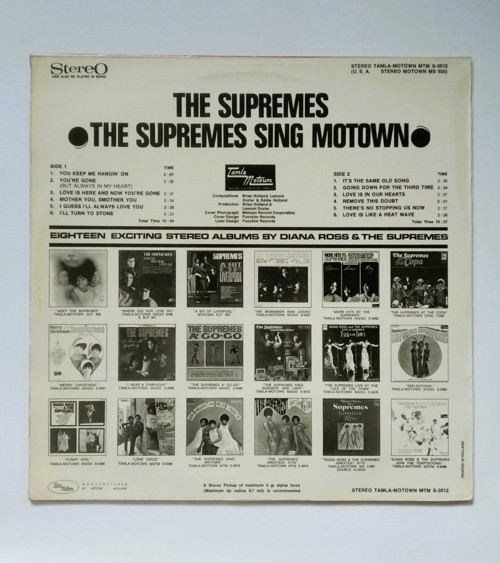 LP The Supremes Sing Motown — foto 2