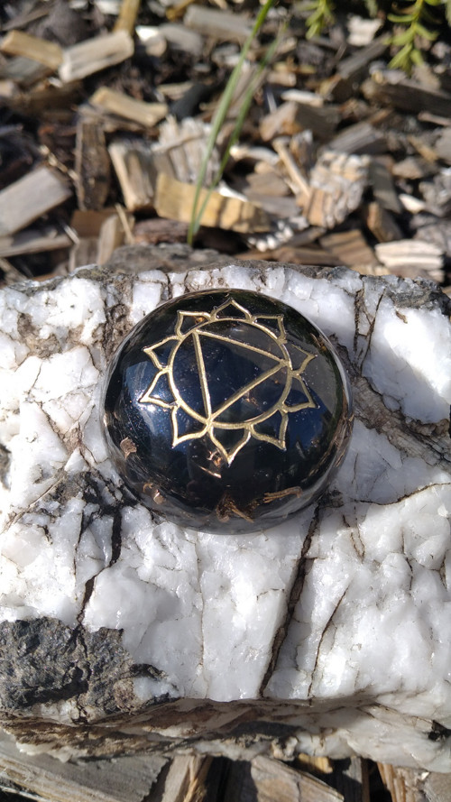 Orgonit obsidián hmatka — foto 2