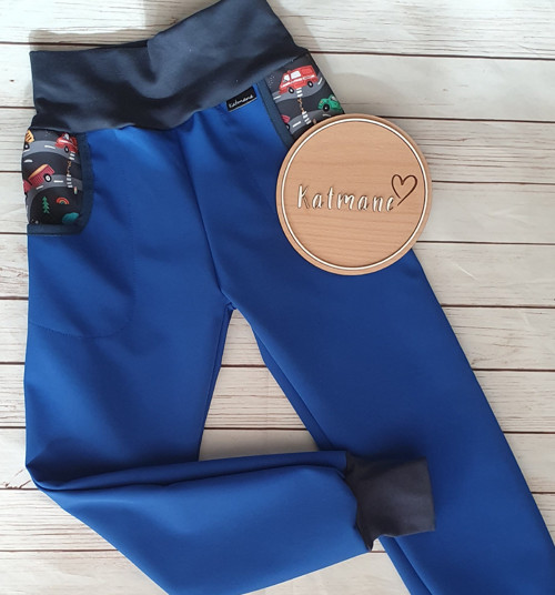 Dětské zimní softshellové kalhoty-královsky modrá — foto 3