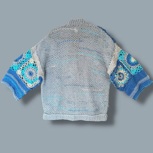 Pletený a Háčkováný cardigan — foto 5