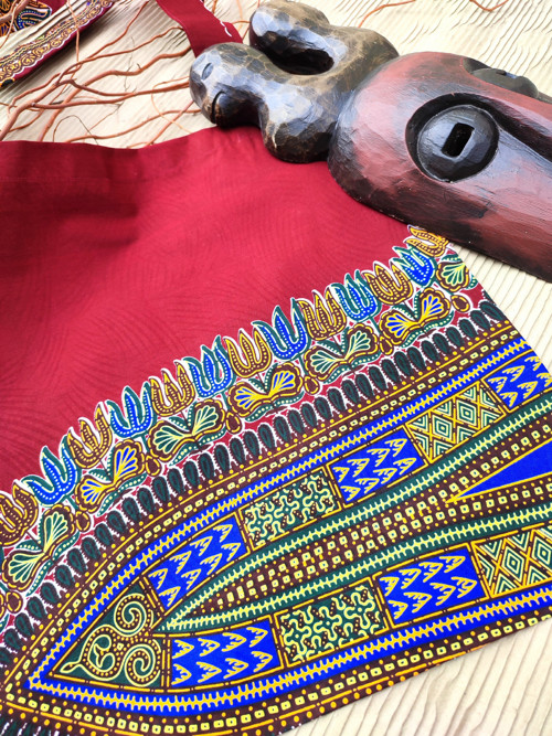 Africká Taška - Bordó Makenzi — foto 3