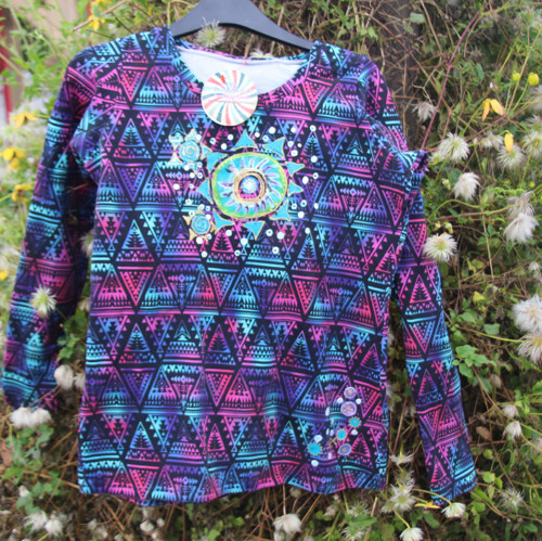 Triko RECY handmade vel. S/M malované — foto 3