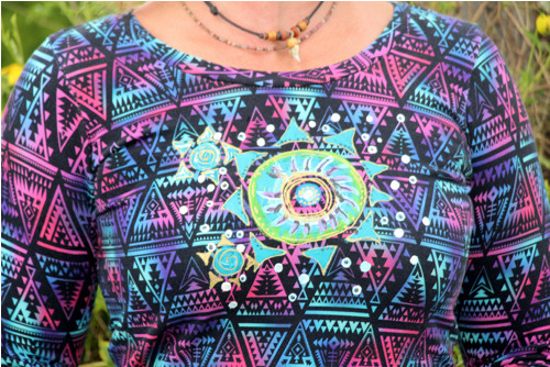 Triko RECY handmade vel. S/M malované — foto 4