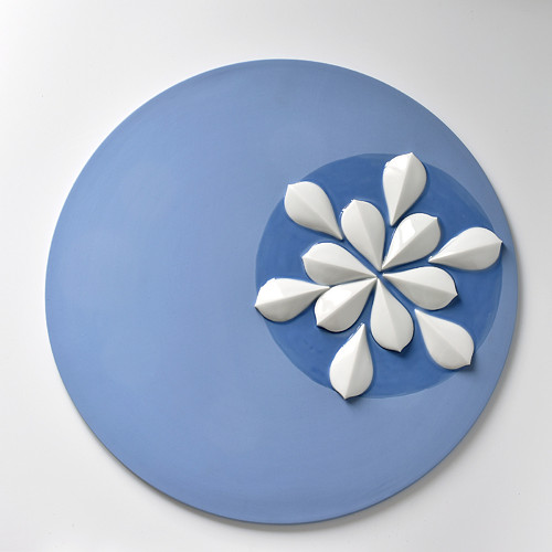 Modrobílý porcelánový obraz - Purely Flow — foto 2