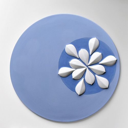 Modrobílý porcelánový obraz - Purely Flow — foto 5