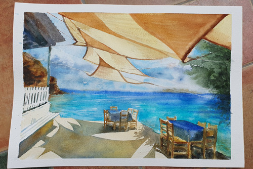 Akvarel A3 "Taverna Hiona" — foto 2