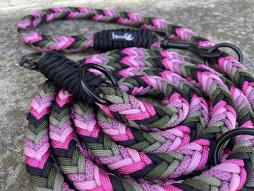 Pletené přepínací paracord vodítko - 2 m — foto 3