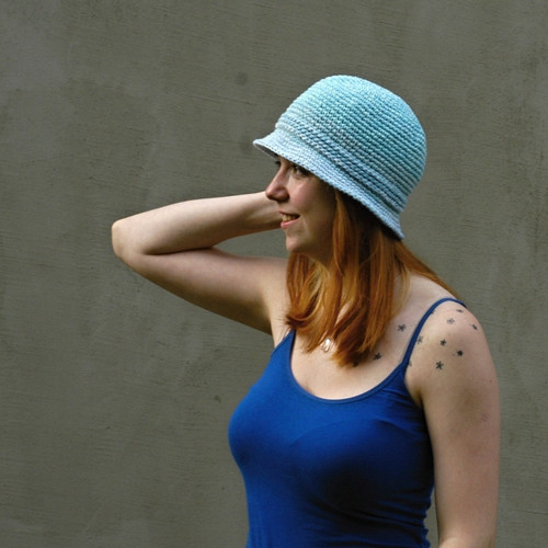 Klobouk Cloche modravý — foto 5
