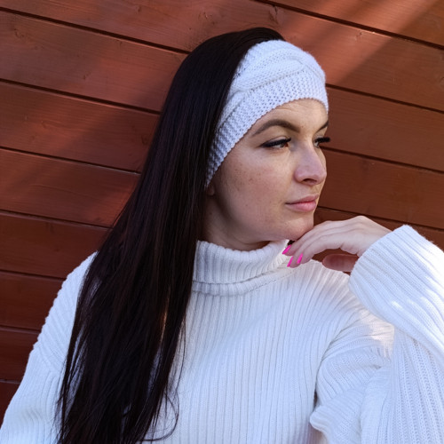 Čelenka dámská bílá — foto 3