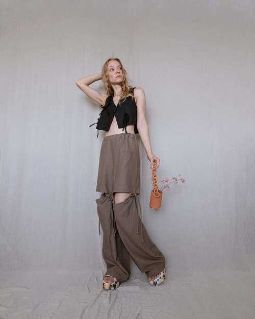 Nohavice paradiso hnedé — foto 6