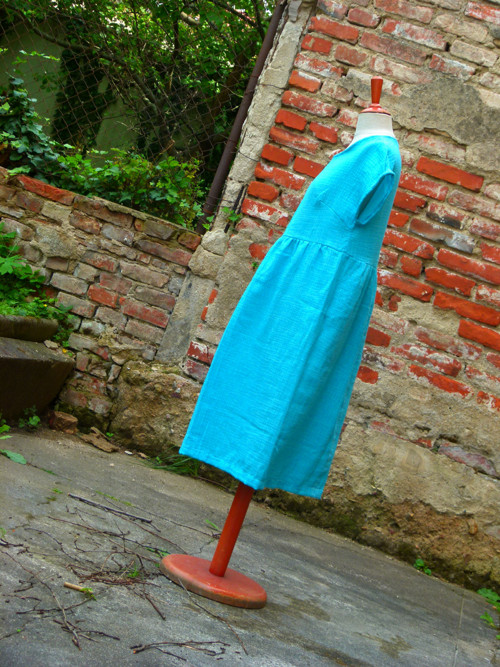 Šaty vintage aqua M — foto 3