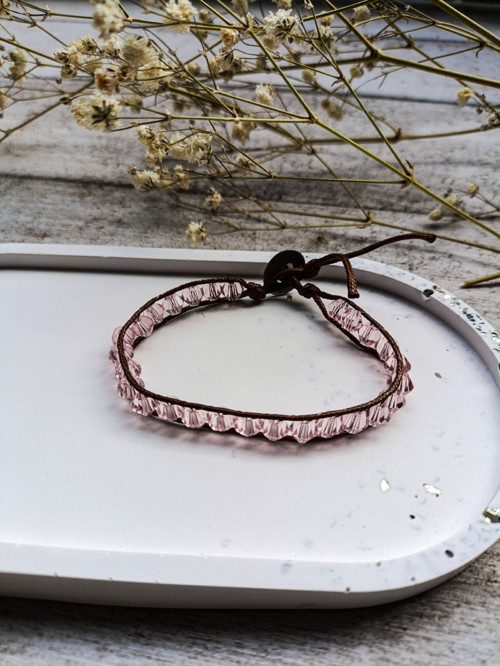 Wrap náramek růžový — foto 2