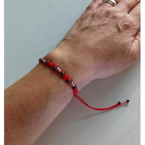 Náramek Shamballa - Hematit — foto 2