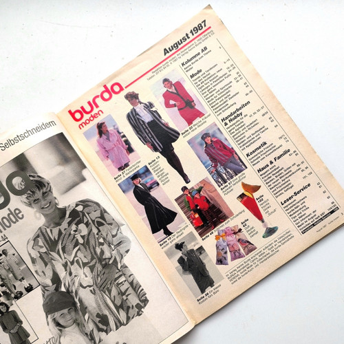 BURDA 8 /1987 — foto 2