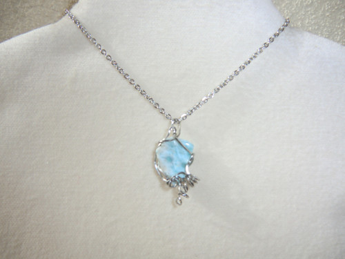 Larimar surový - náhrdelník 58/4M — foto 3