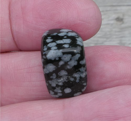 Obsidián sněžný (18 mm) V1192 — foto 3