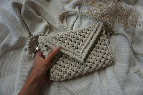 Macramé kabelka Linen (M) — foto 5