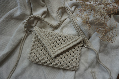Macramé kabelka Linen (M) — foto 4