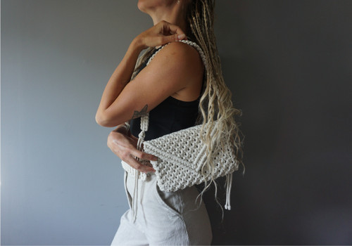 Macramé kabelka Linen (M) — foto 2