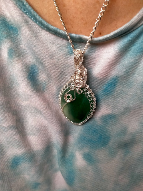 Avanturín - drátovaný přívěsek — foto 4