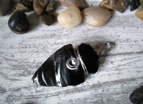 Pánský náhrdelník / Amulet s Obsidiánem — foto 4