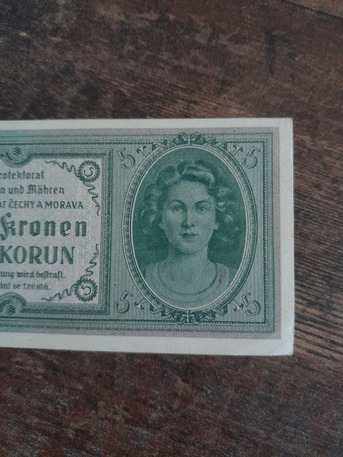 5 korun 1940 protektorát — foto 2