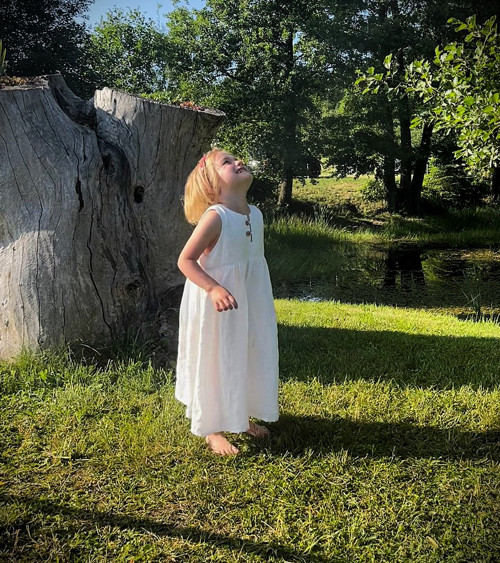 Lněné šatičky bílé — foto 5