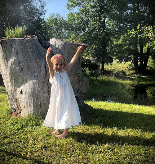 Lněné šatičky bílé — foto 4