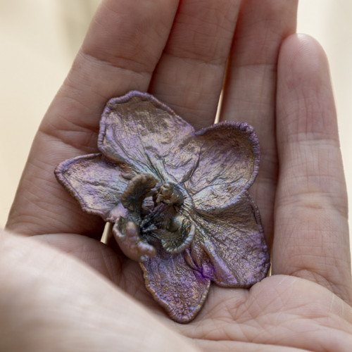 Brož - pokovená orchidej — foto 5