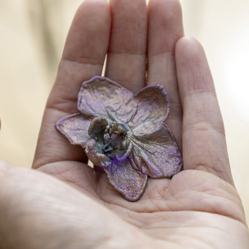Brož - pokovená orchidej — foto 4